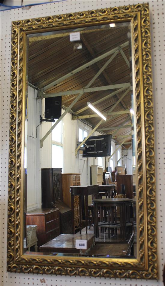 Rectangular gilt pierced framed wall mirror(-)